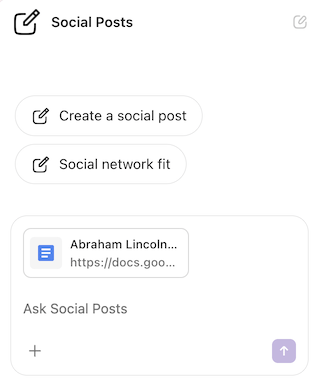 A screenshot of an initial suggested action.
