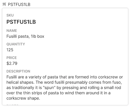 Schema shown as a mention