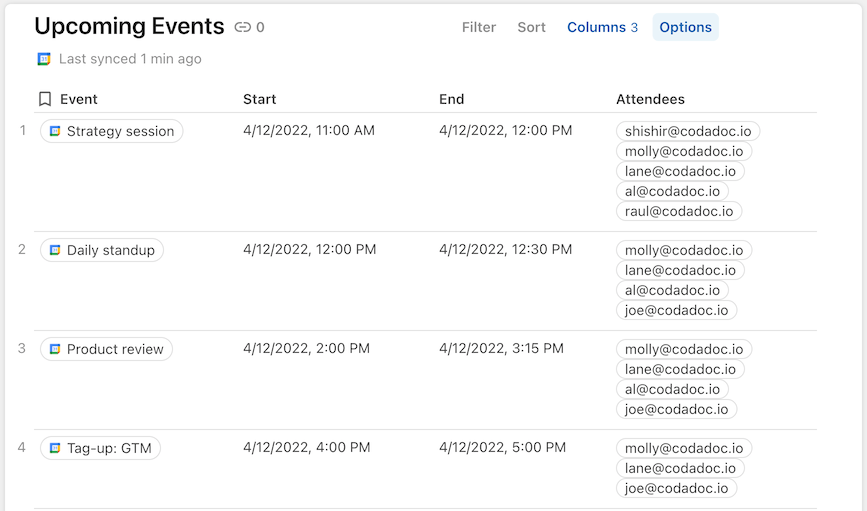 A Pack table that syncs from an external source