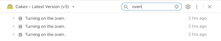 Searching for log entries